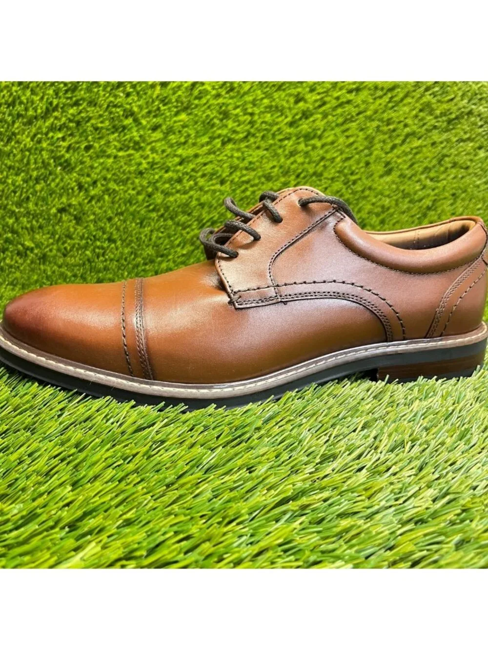 Nunn Bush Westfield Mens Size 9 Brown Casual Classic Cap Toe Oxford Dress Shoes